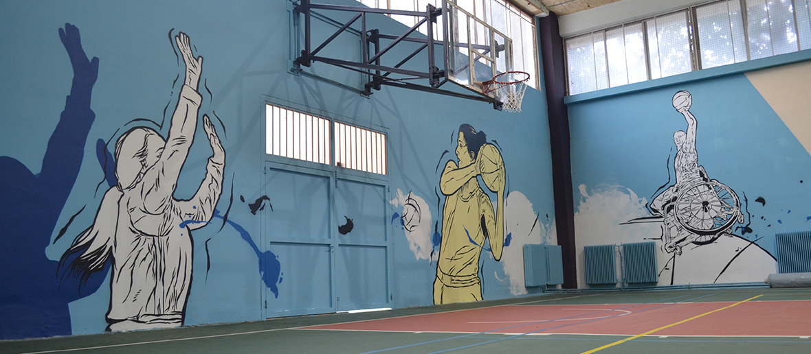 1st Secondary School Gym, Megara, Greece, 2019